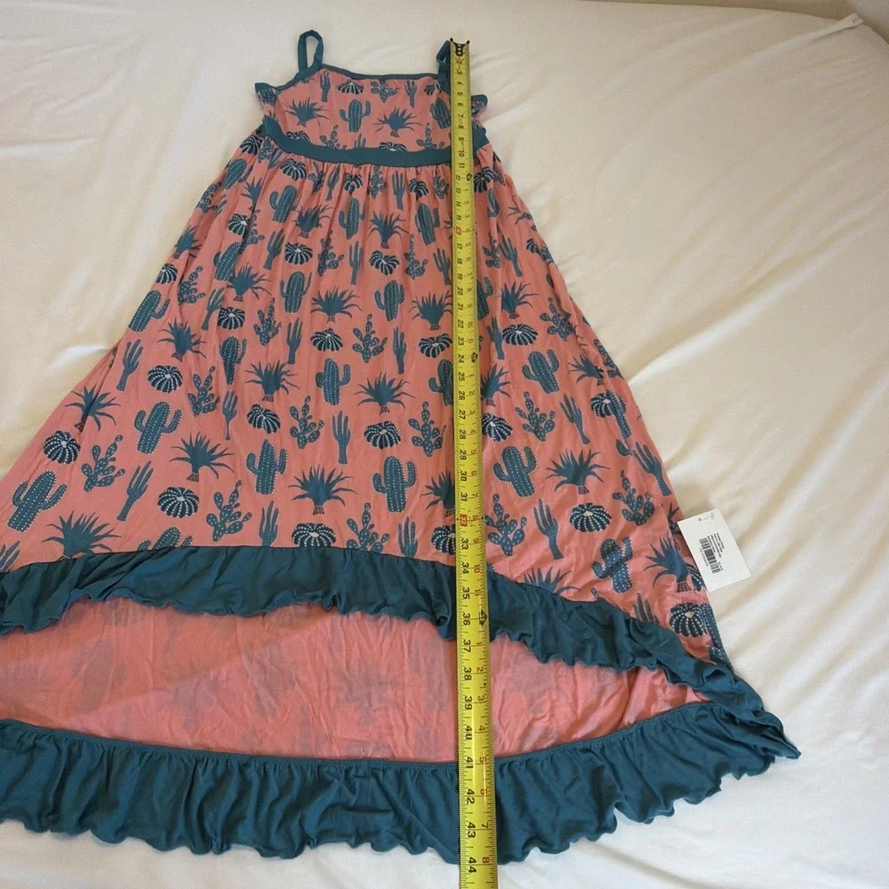 Kickee Pants Bamboo Girl Cactus Hi Lo Maxi Dress Size XXL 14/16 New